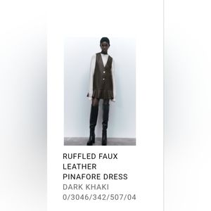 Zara faux leather mini dress, size Large